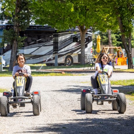 Beautiful view of the RV sites at Spokane KOA Journey